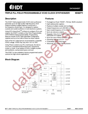 ICS271PGI datasheet  